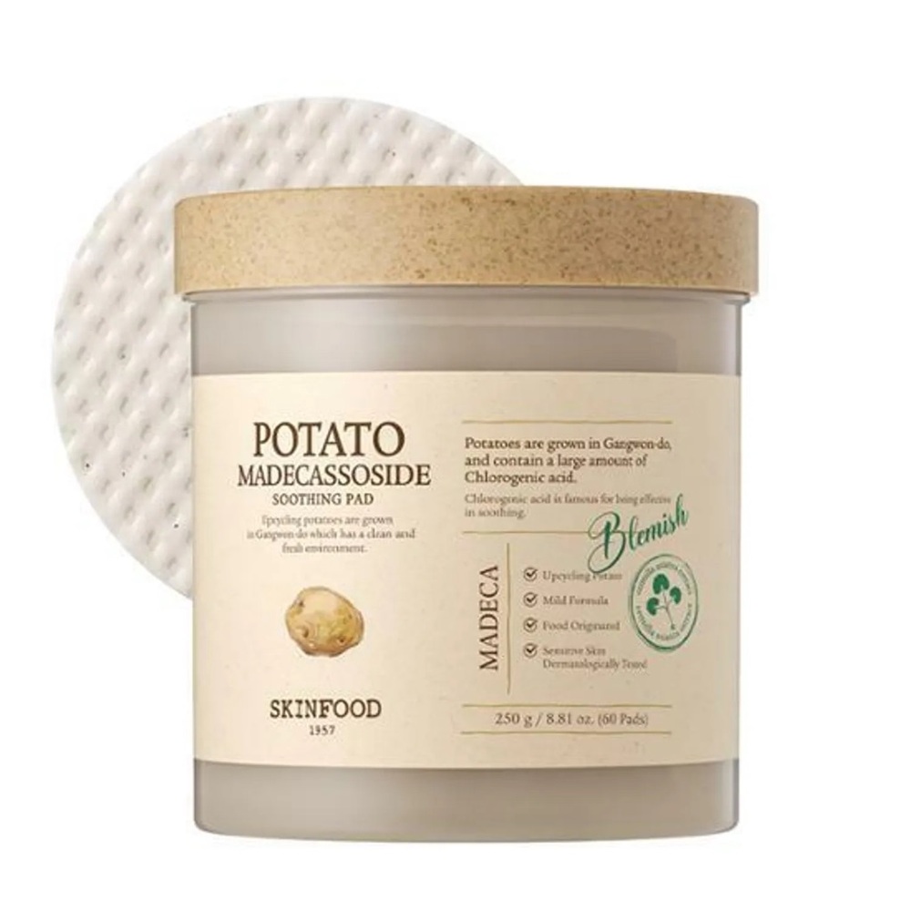 SKINFOOD Potato Madecassoside Soothing Pad 60 pads
